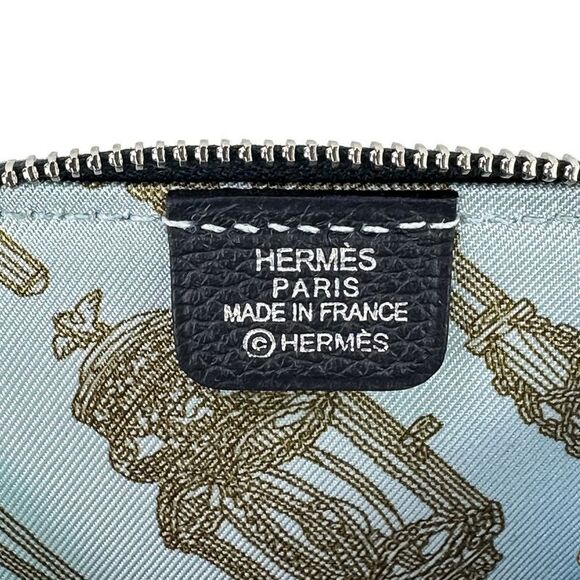 Unused Hermes Azap Mini Silk-in Vaux Epson Coin Case W Engraved 2024 Manufacture - Picture 9 of 10